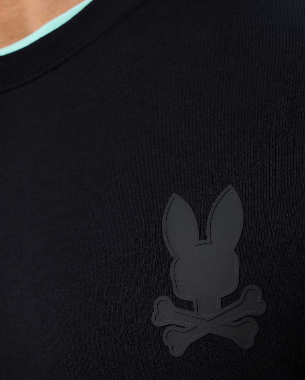 Sweat a Capuche Psycho Bunny Houston French Terry Crewneck Noir Homme | FJZ-06251641